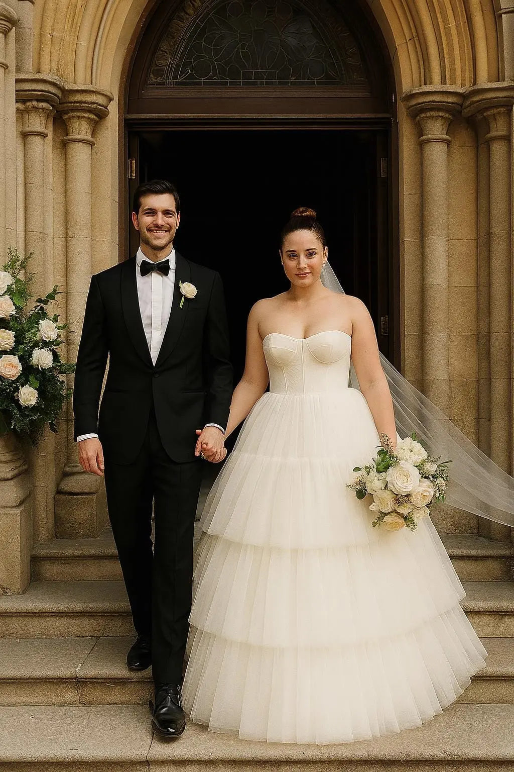 The Eloise Tiered Tulle Bridal Gown Payton Bridal