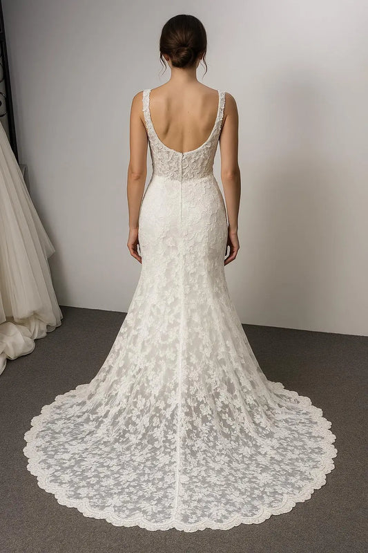 Lace Wedding Gown: Elegant Straps, Defined Waist Payton Bridal