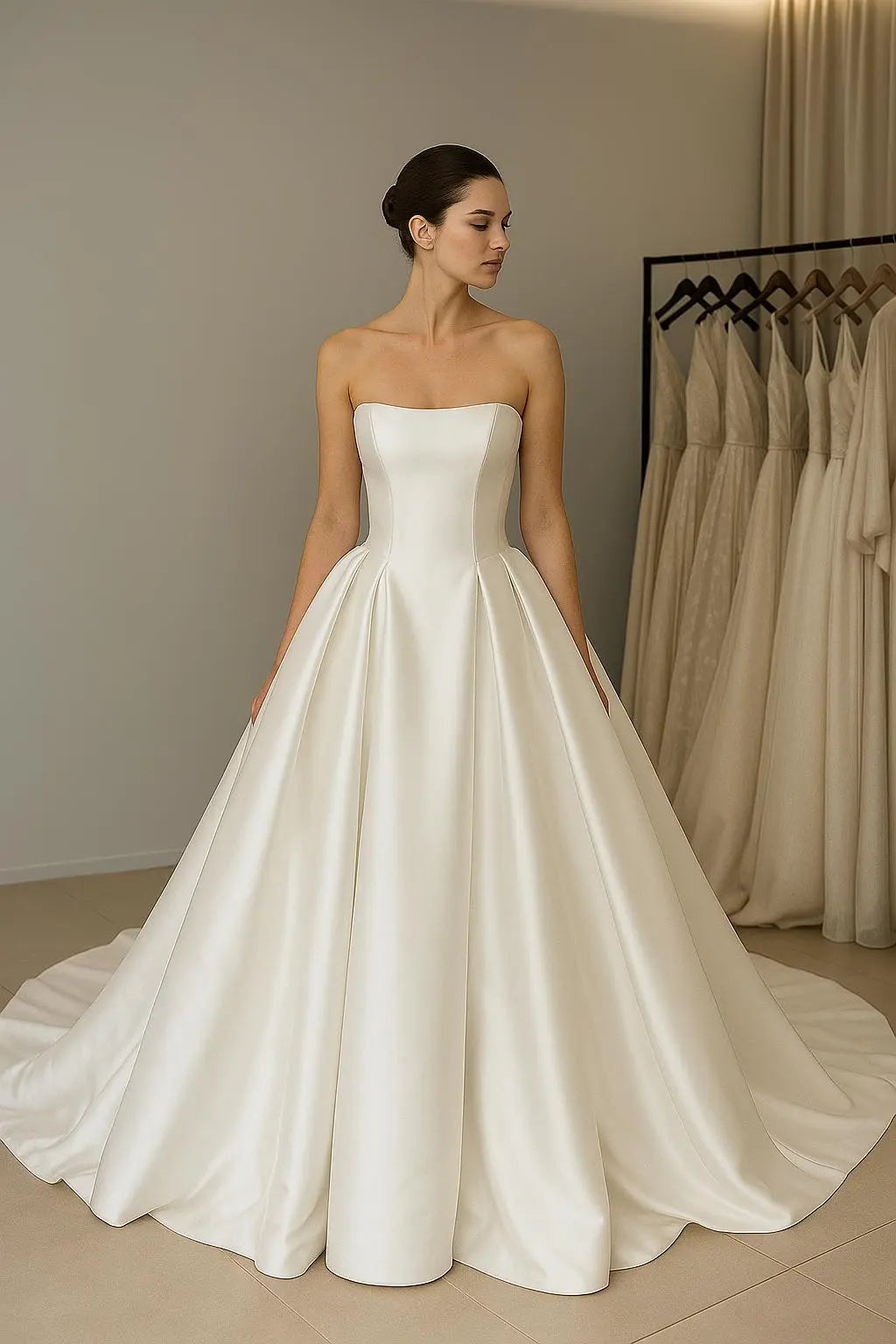 Classic Satin Ballgown Wedding Dress Payton Bridal