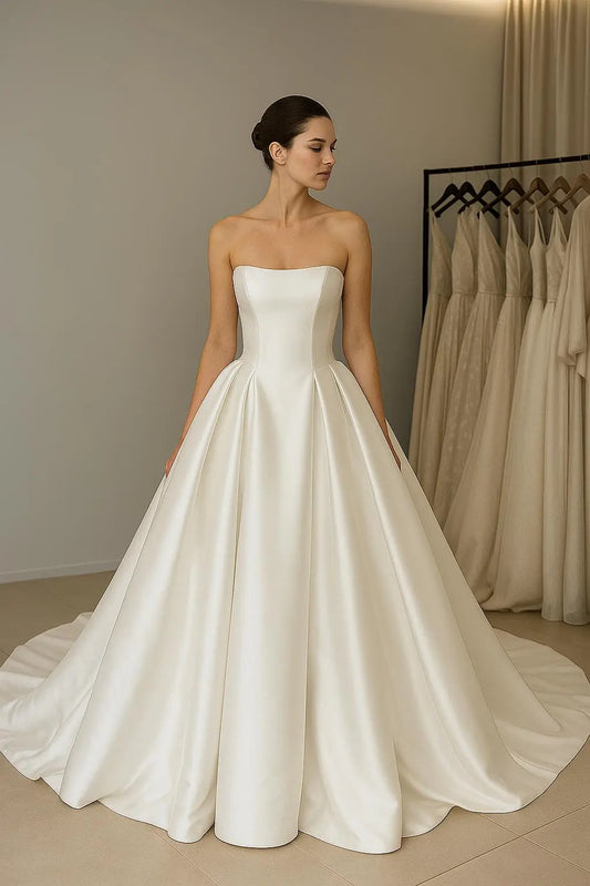 Classic Satin Ballgown Wedding Dress Payton Bridal
