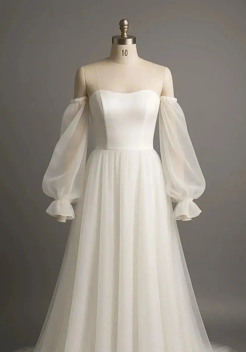 Boho Romance Satin & Tulle Wedding Gown Payton Bridal