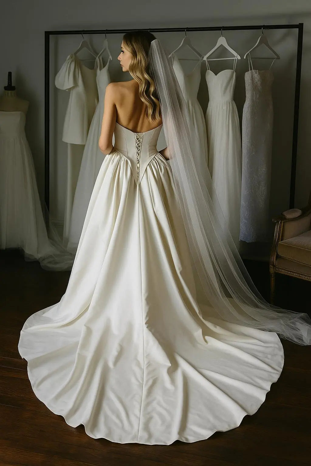 The Celeste – Classic Satin A-Line Wedding Gown Payton Bridal