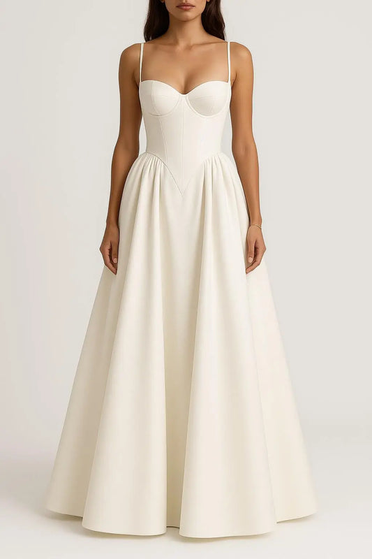 Ivory Mikado Bridal Gown – Structured Bodice with Sculpted Skirt Payton Bridal