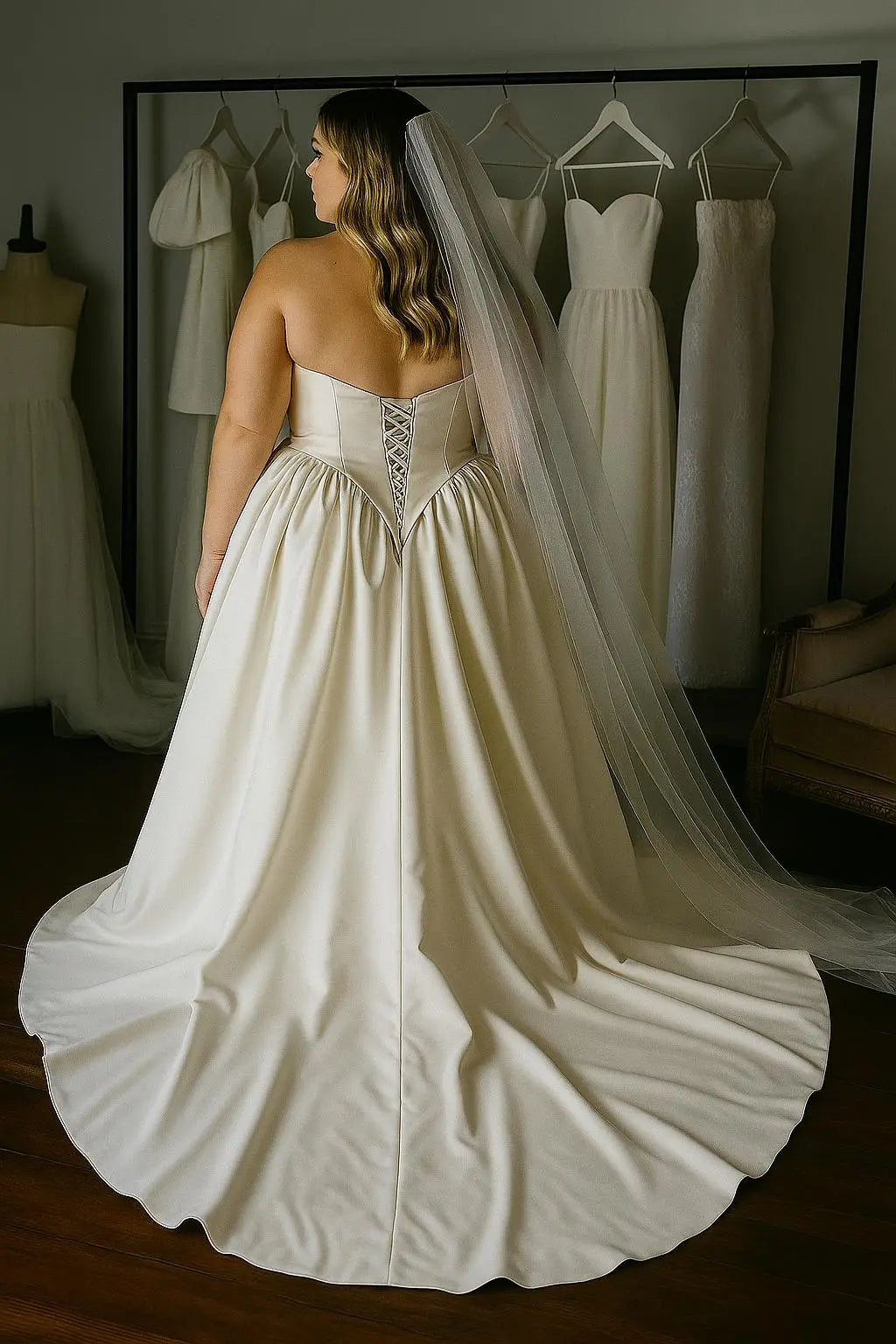 The Celeste – Classic Satin A-Line Wedding Gown Payton Bridal
