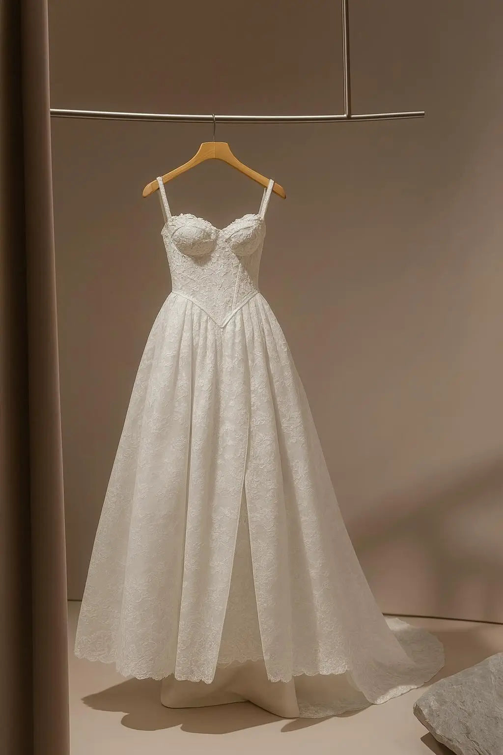 Romantic Lace Corset Wedding Dress with Train Payton Bridal