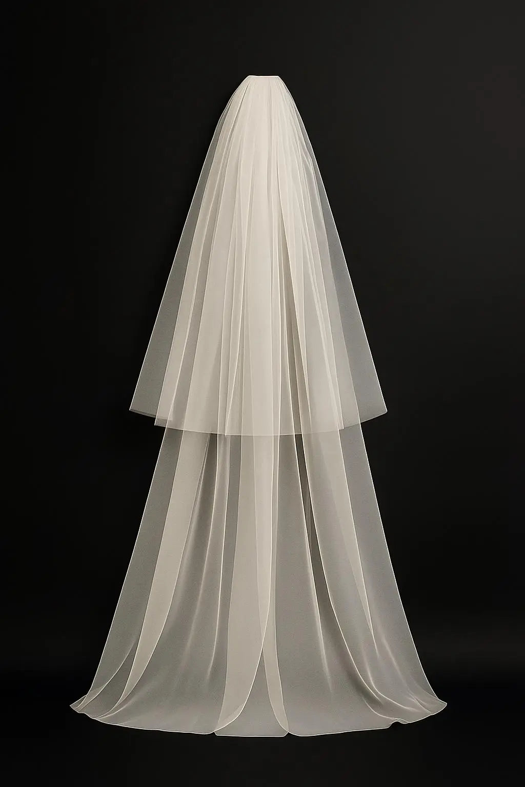 Cathedral Length Two-Tier Tulle Veil with Comb – Available in Multiple Colours Payton Bridal
