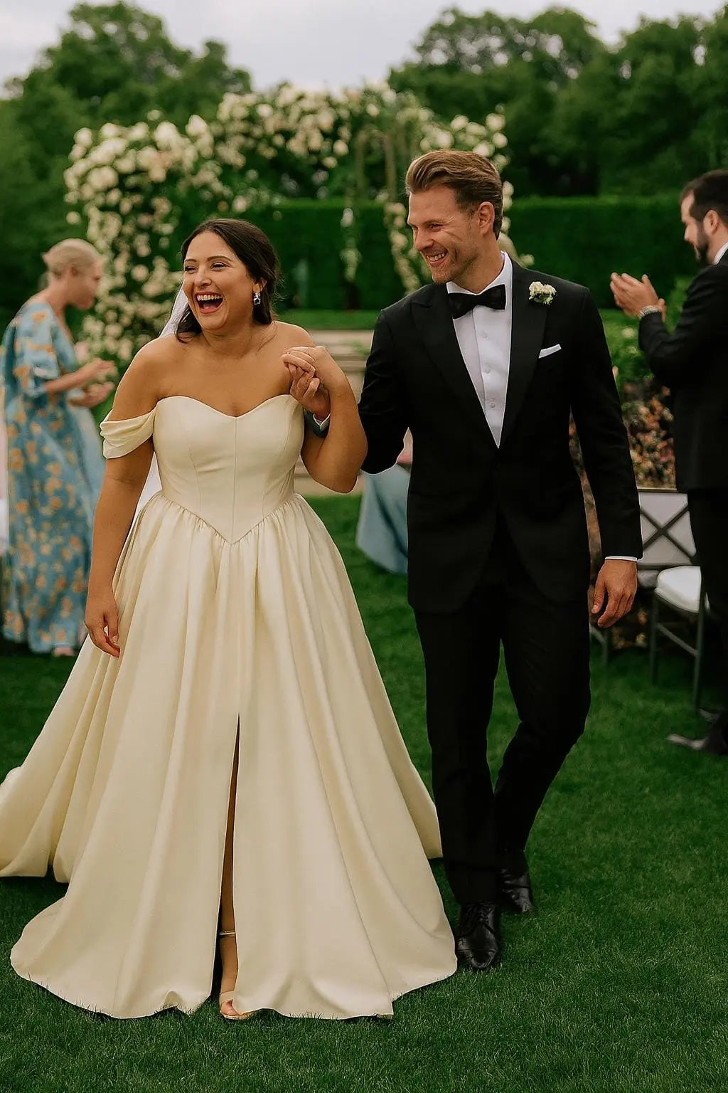 Elegant Satin Off-Shoulder Wedding Gown Payton Bridal