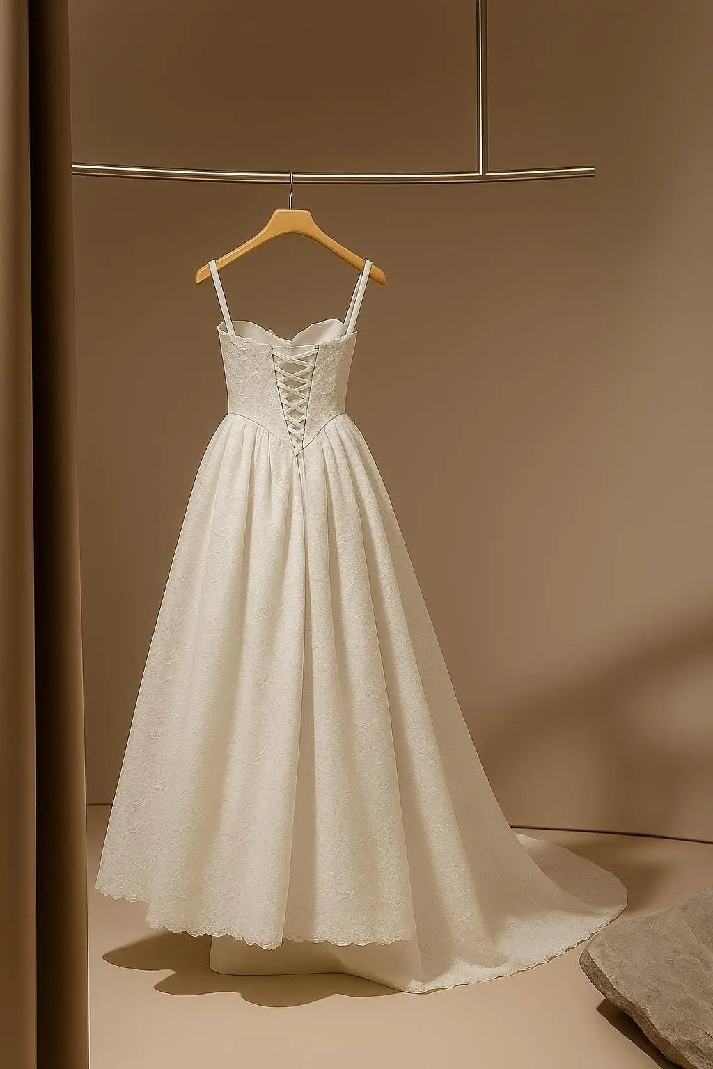 Romantic Lace Corset Wedding Dress with Train Payton Bridal