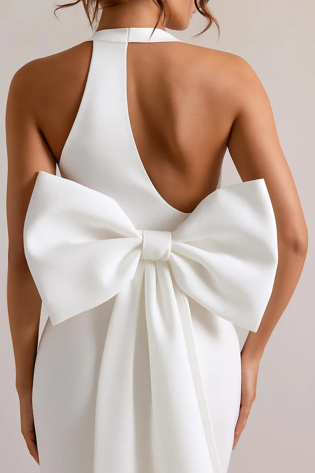 Minimalist Crepe Wedding Gown with Statement Bow Payton Bridal