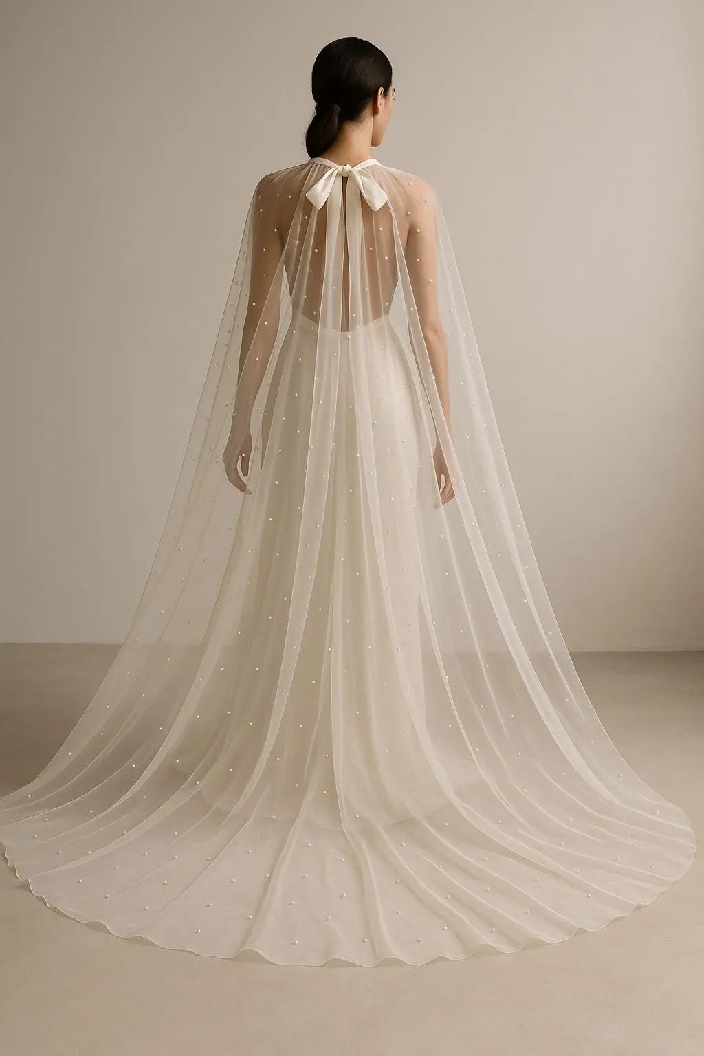Pearl-Adorned Bridal Cape Payton Bridal