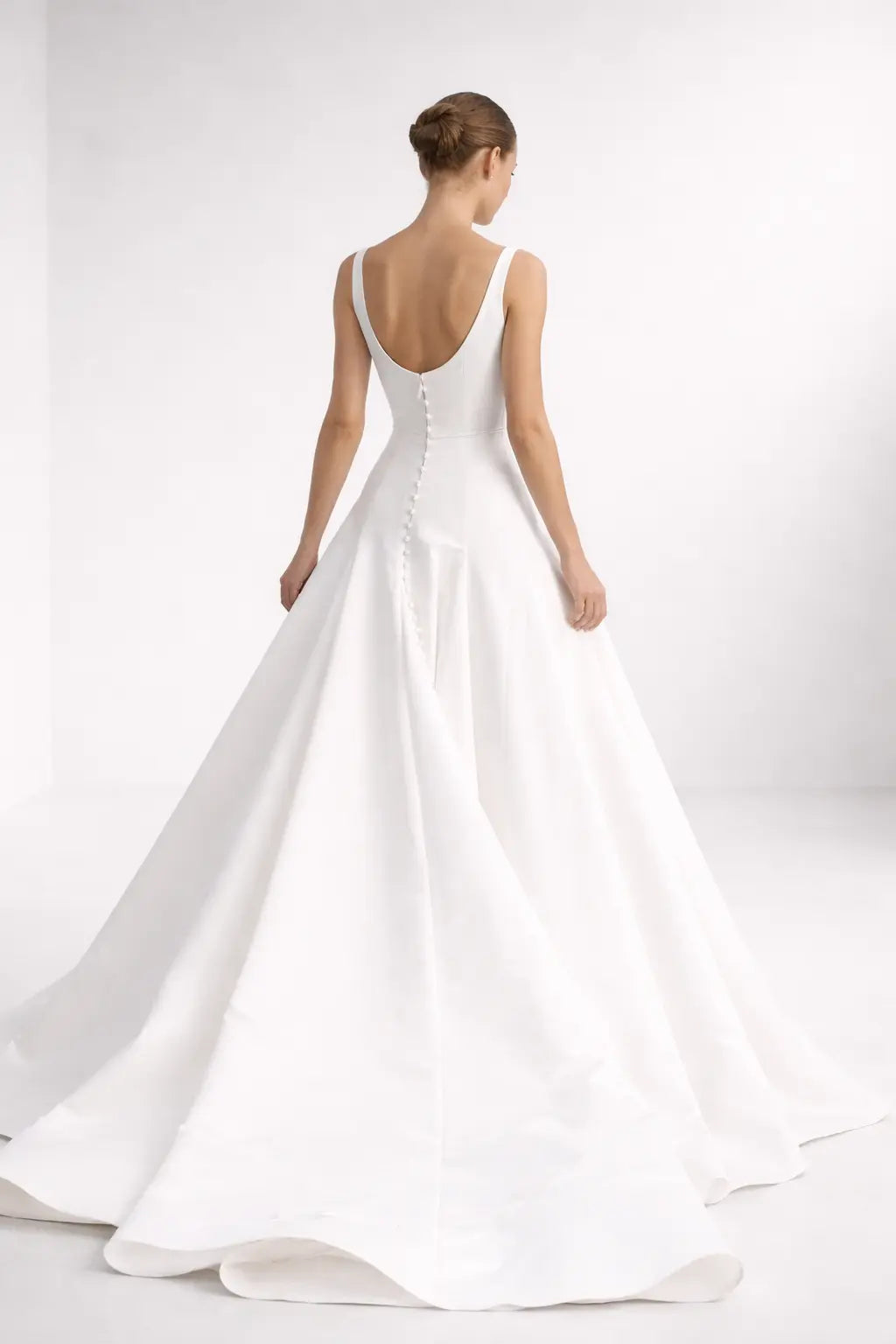 The Sculpted Waist Crepe Gown - Payton Bridal