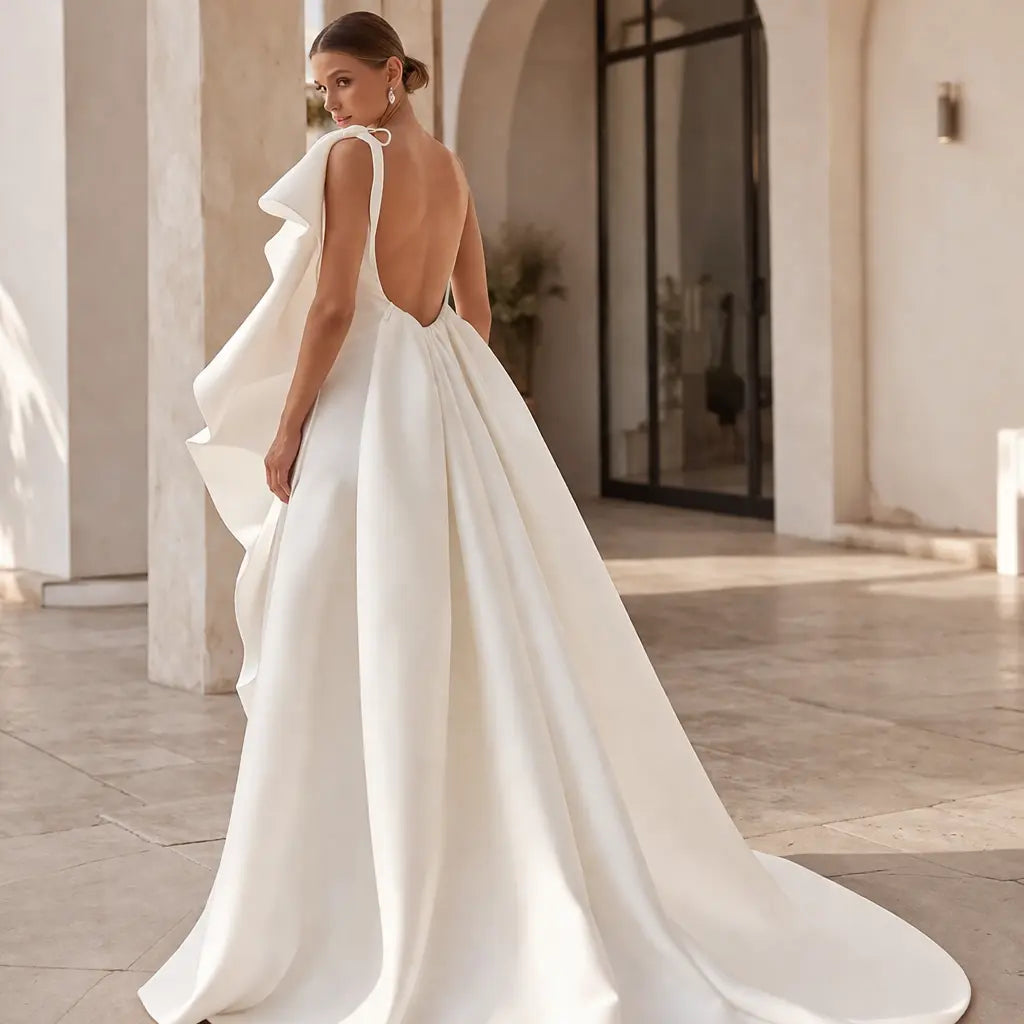 Modern Statement Wedding Dress with Sculptural Ruffle Detail Payton Bridal