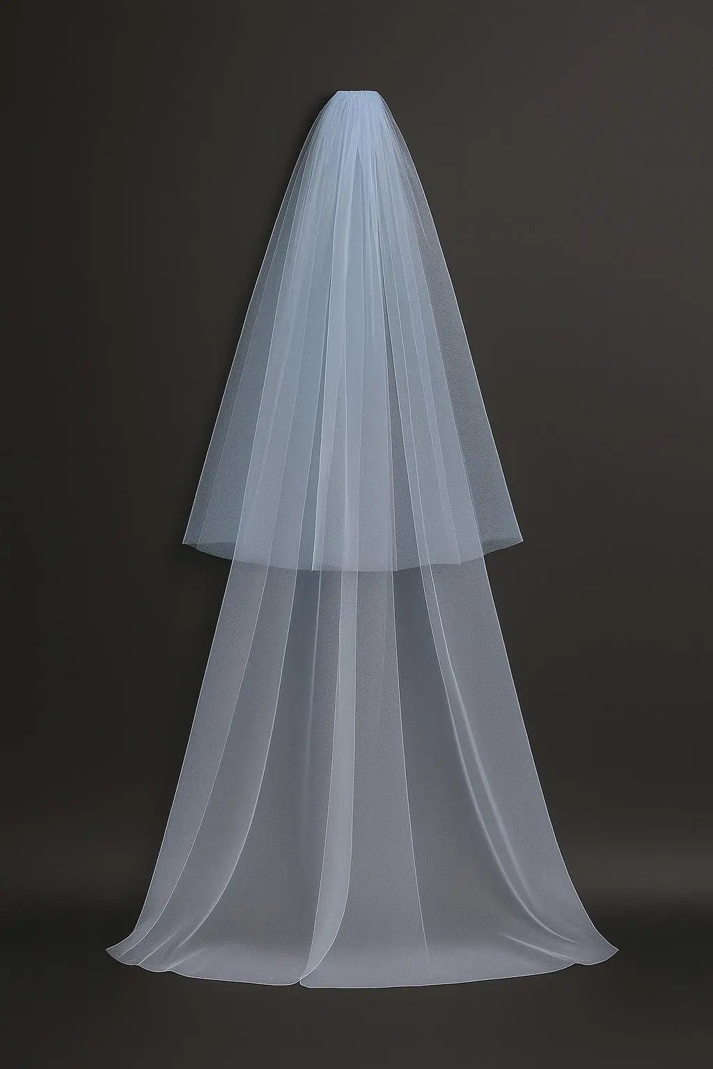 Cathedral Length Two-Tier Tulle Veil with Comb – Available in Multiple Colours Payton Bridal