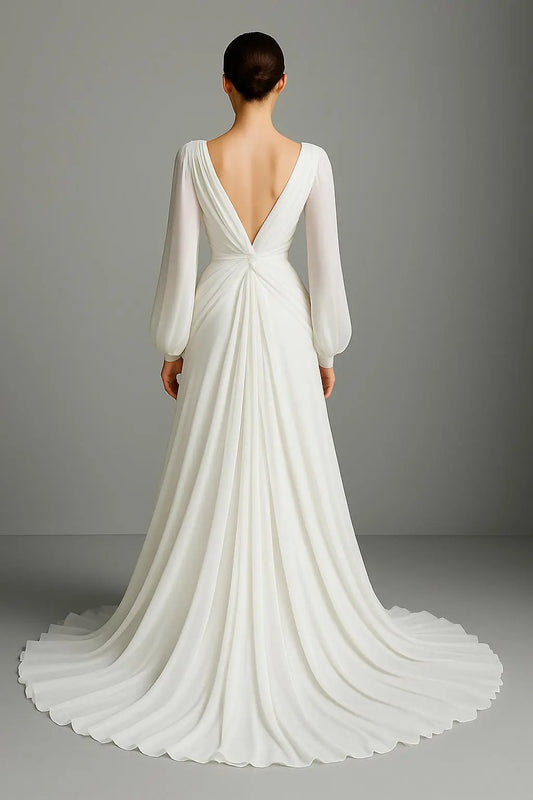 Elegant Chiffon Wedding Gown - Payton Bridal