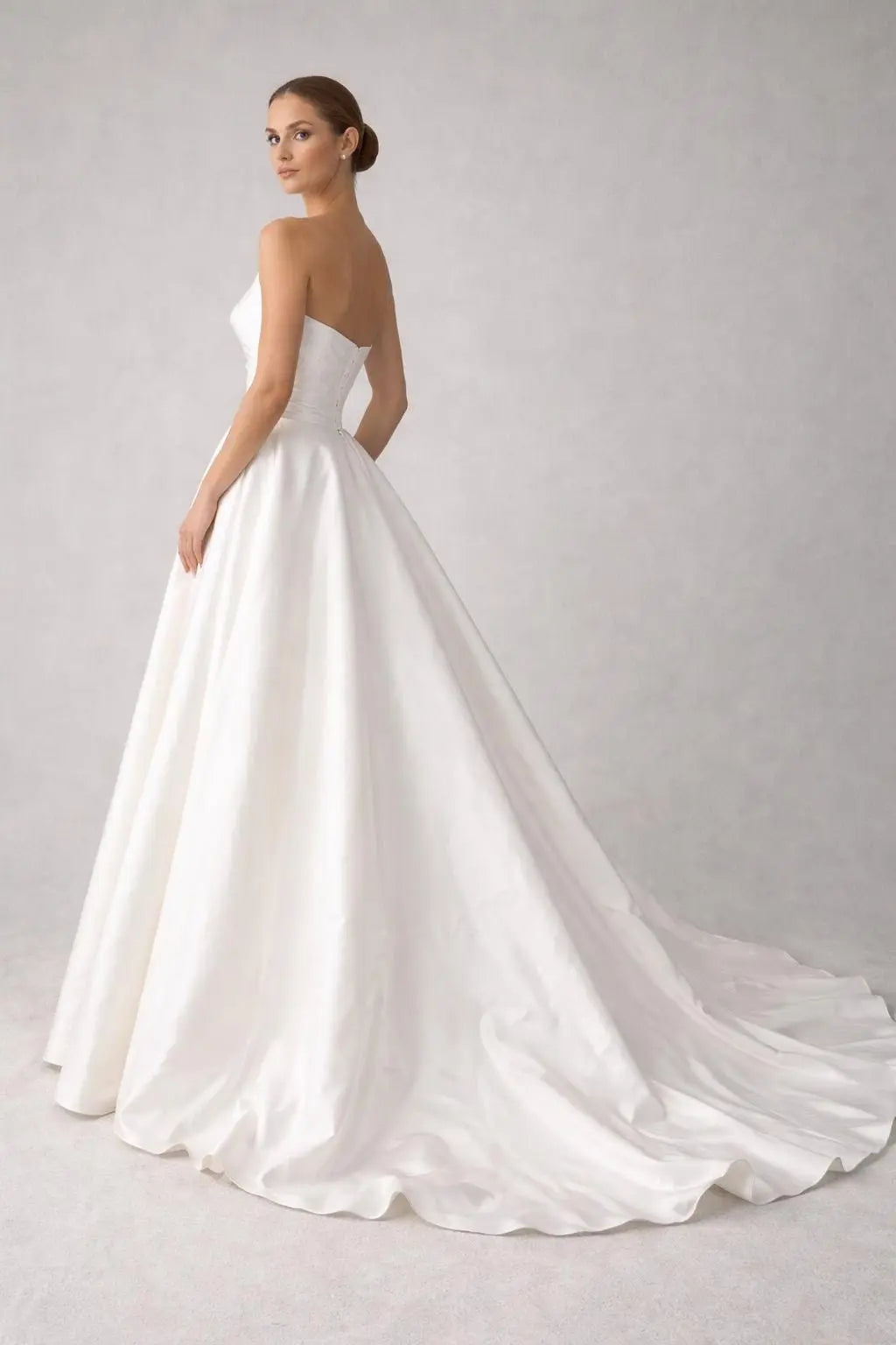 One shoulder satin wedding dress Payton Bridal