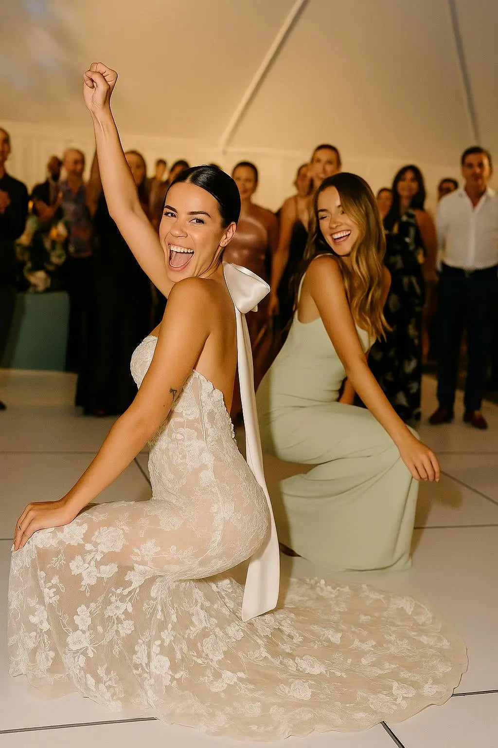 The Sylvie Gown - Floral Lace Halter Wedding Gown with Train Payton Bridal