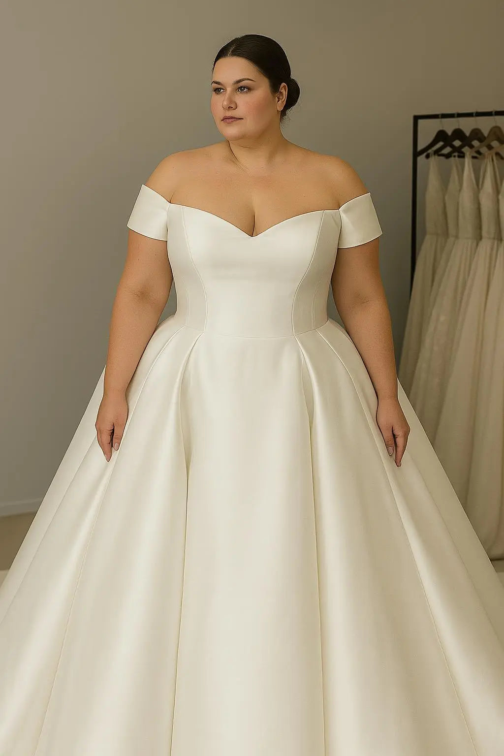 Classic Satin Ballgown Wedding Dress Payton Bridal