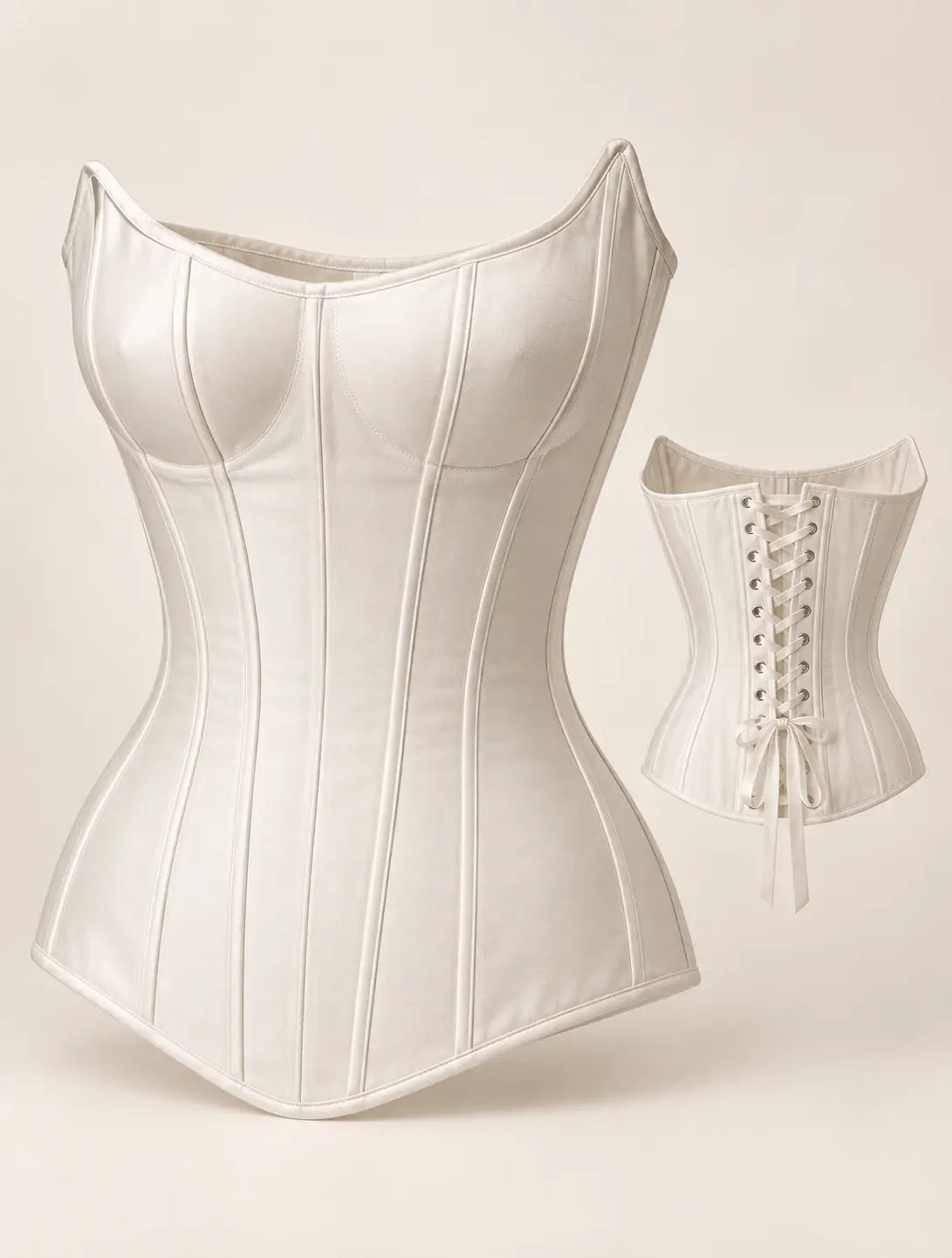 Ivory Satin Longline Bridal Corset Payton Bridal