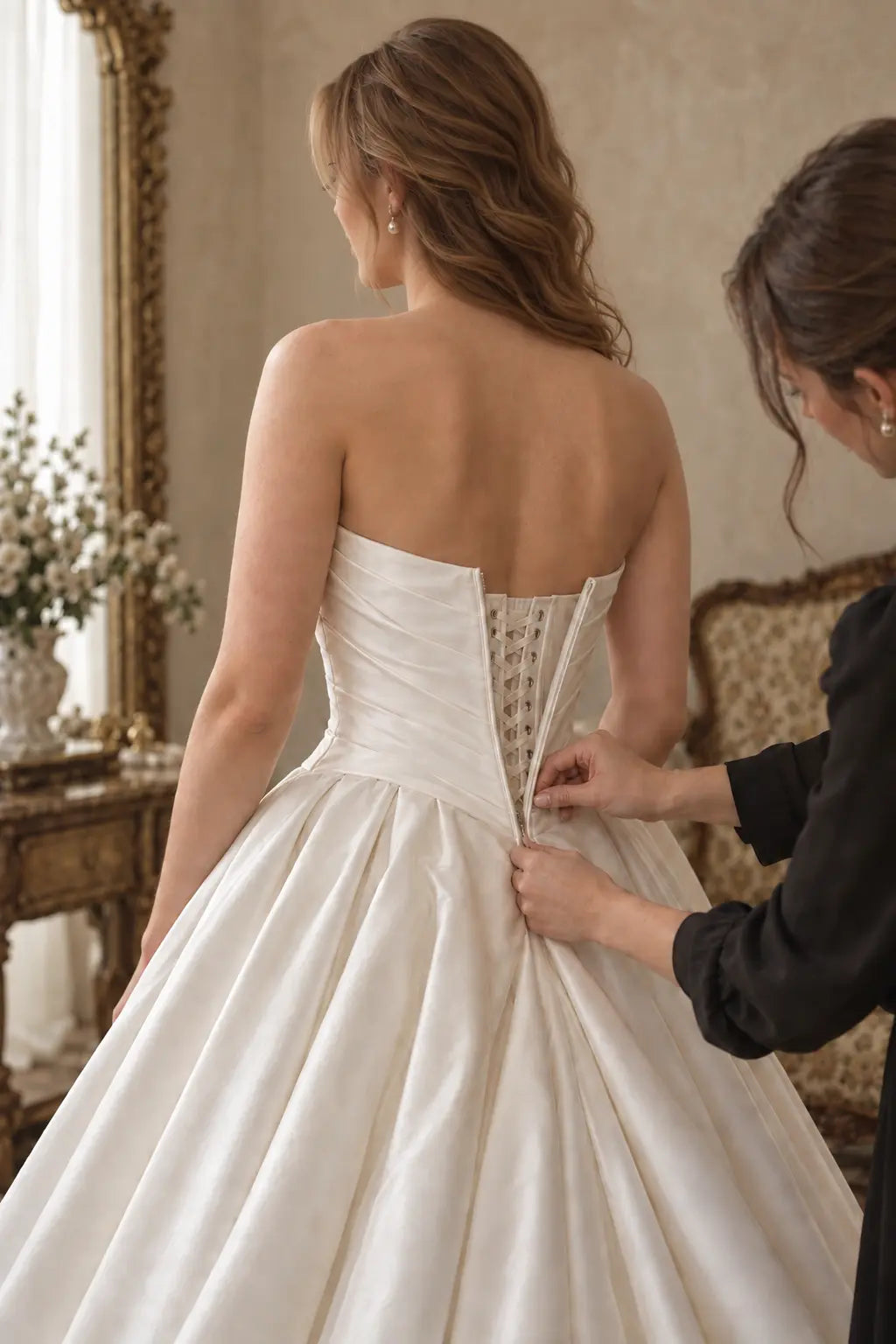 Ivory Satin Longline Bridal Corset Payton Bridal