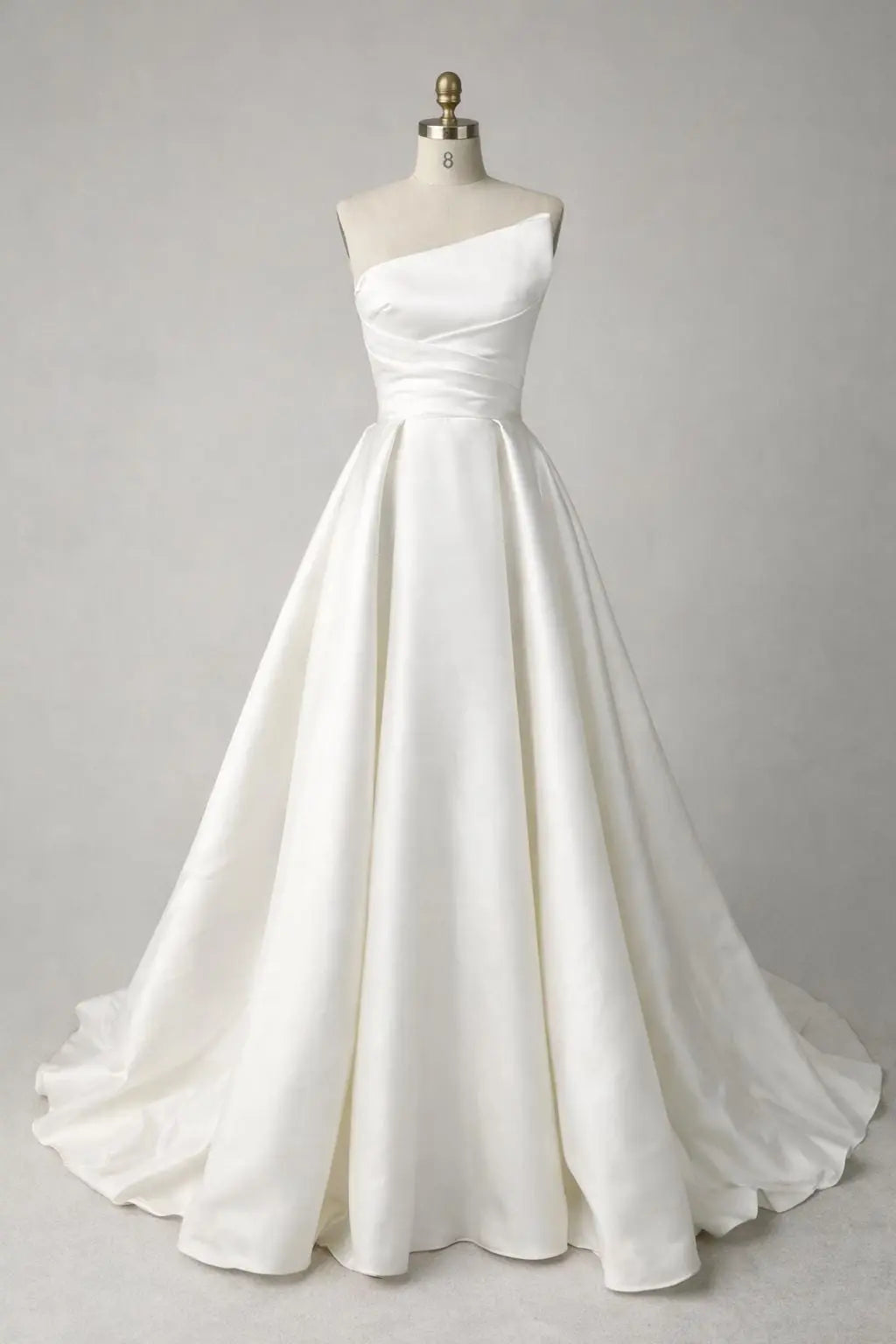 One shoulder satin wedding dress Payton Bridal