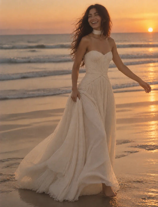 Elegant Pleated Wedding Dress with Sweetheart Neckline Payton Bridal