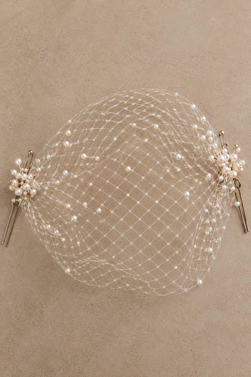 Pearl Birdcage Bridal Face Veil | Vintage Wedding Accessory Payton Bridal