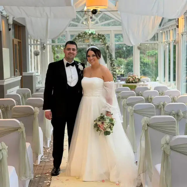 Boho Romance Satin & Tulle Wedding Gown - Payton Bridal