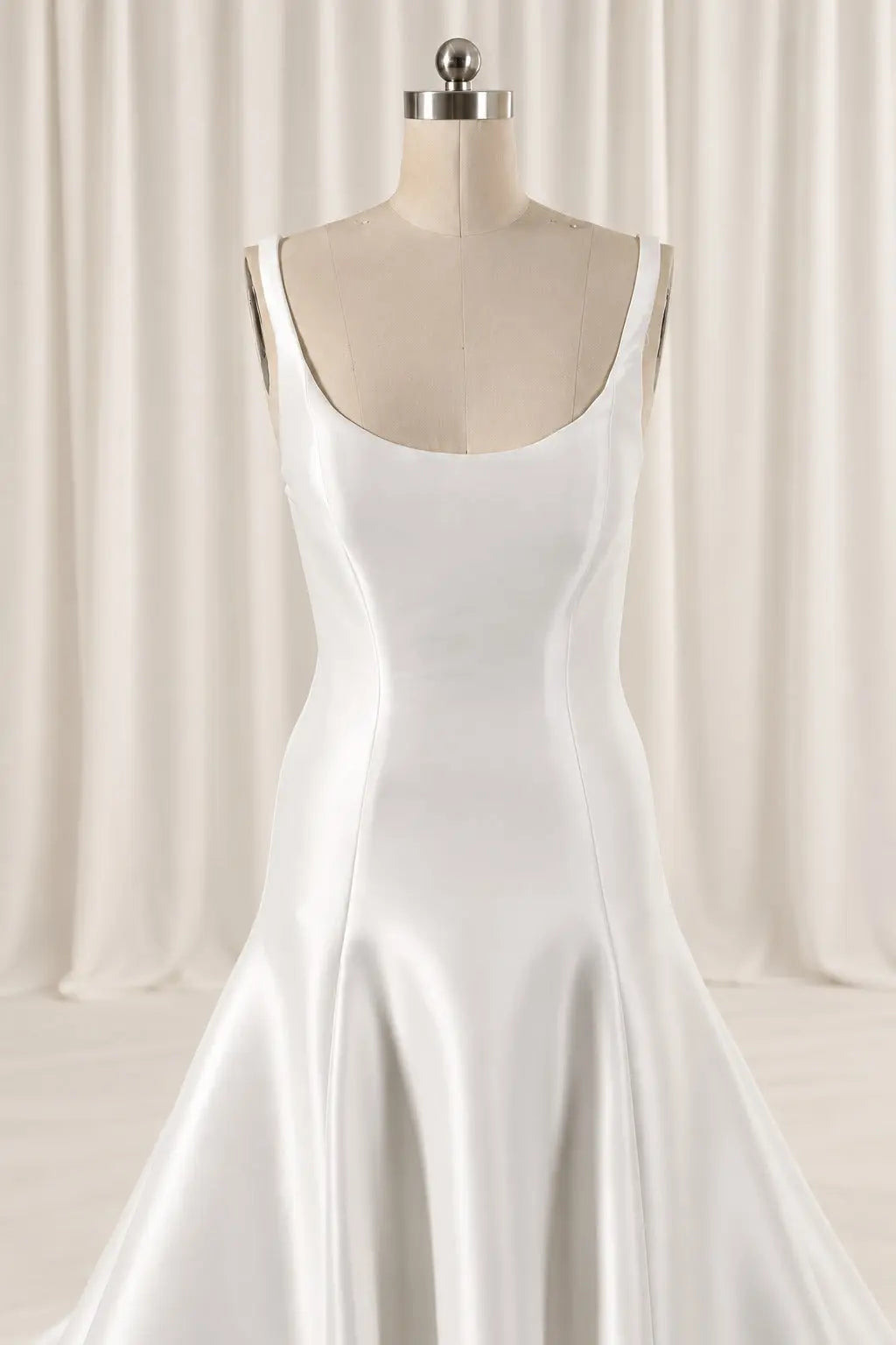 The Sculpted Waist Crepe Gown Payton Bridal