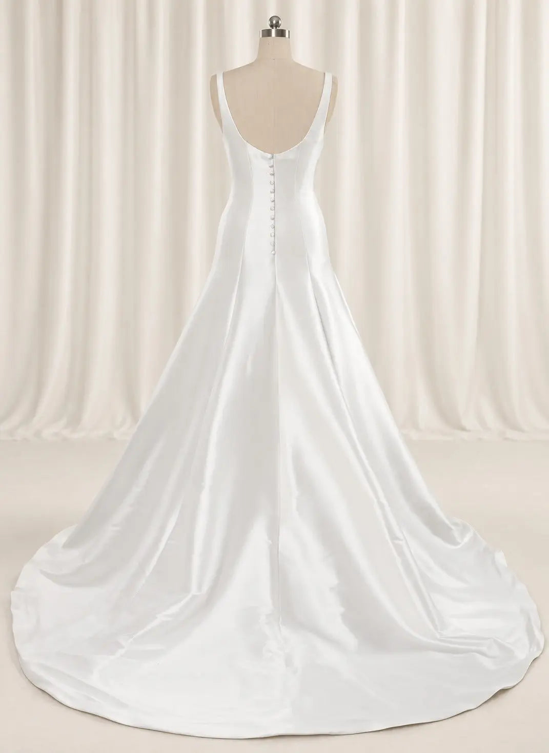 The Sculpted Waist Crepe Gown Payton Bridal