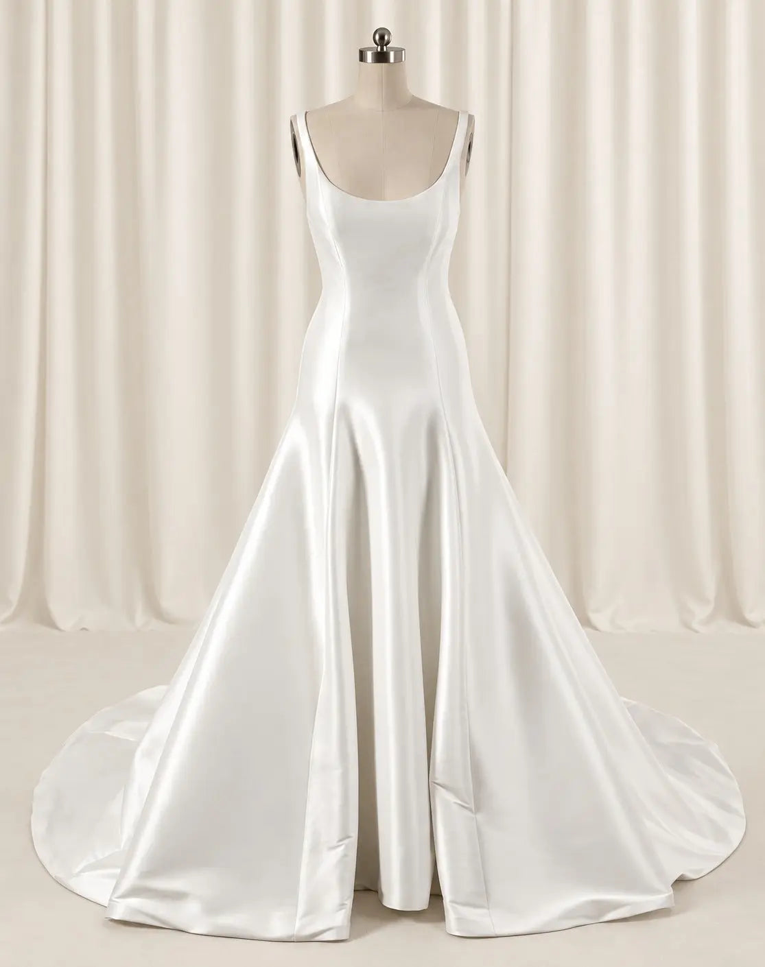 The Sculpted Waist Crepe Gown Payton Bridal